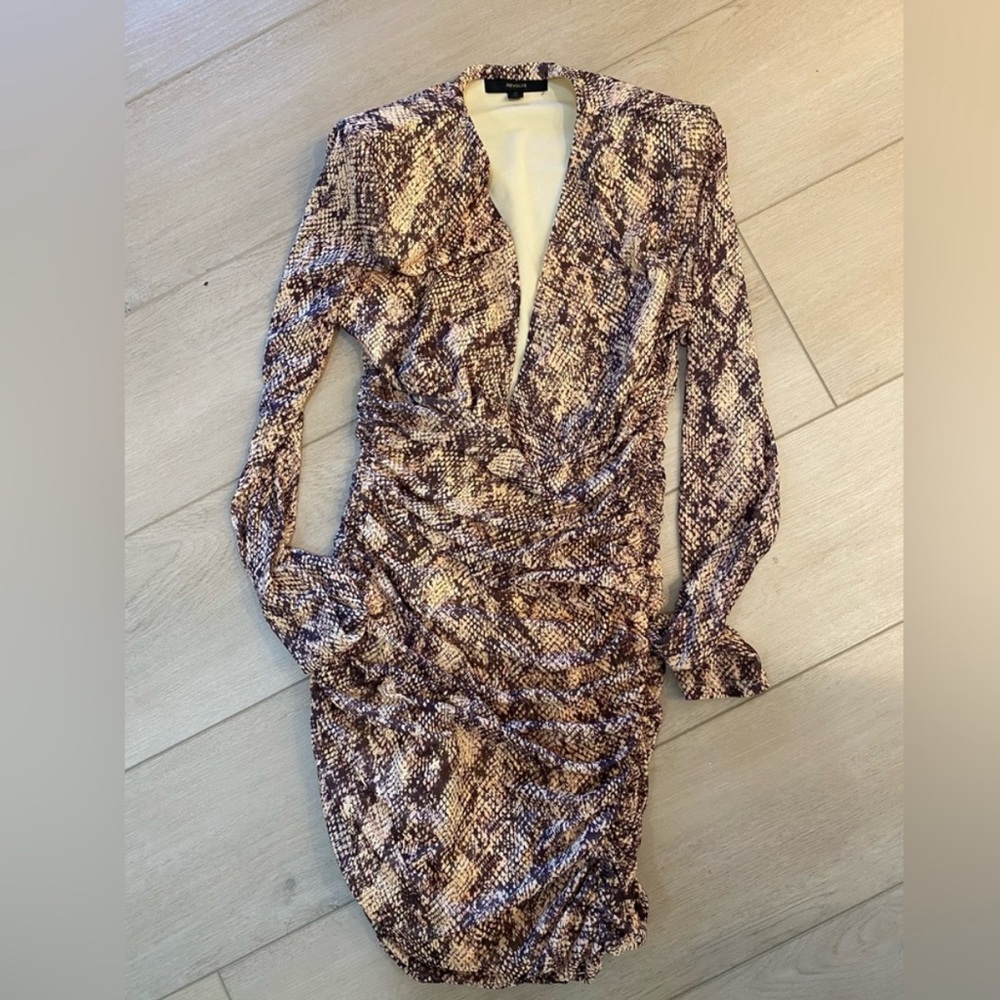 Michael Costello Revolve Antonella Mini Dress in Snake XS - Picture 2 of 7